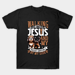 Jesus and dog - Grand Basset Griffon Vendéen T-Shirt